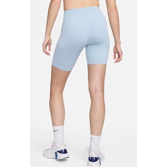 Nike Womens Dri-FIT One High-Waisted 8" Biker Shorts FZ6758-440 Blue Size Small - Picture 3 of 6